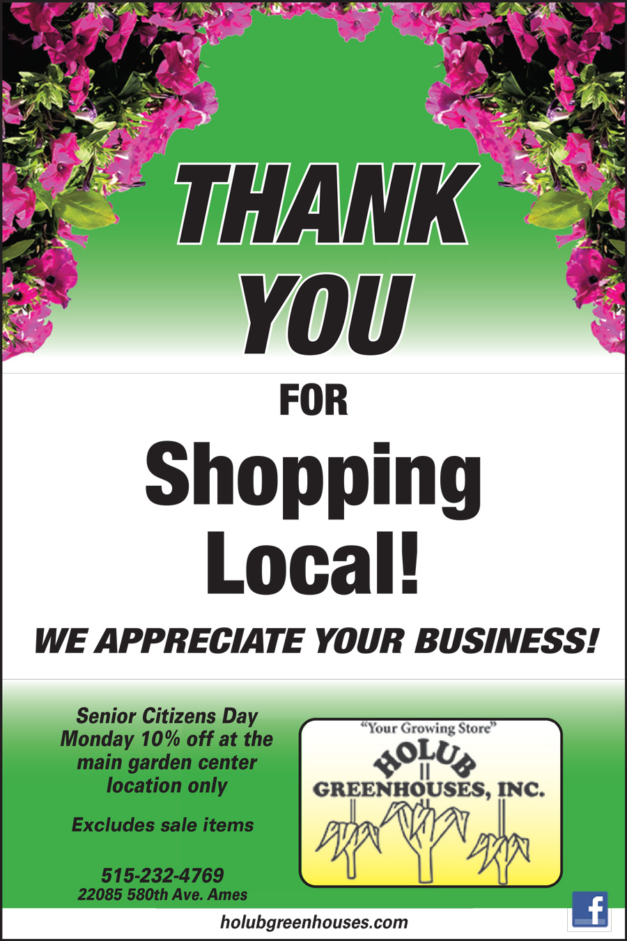 Thank you for shopping local